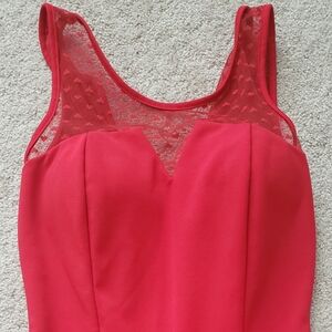 Red Small Sleeveless Jumpsuit